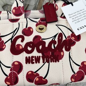 Coach Cargo Tote Bag 20 With Cherry Print Crossbody Bag Purse